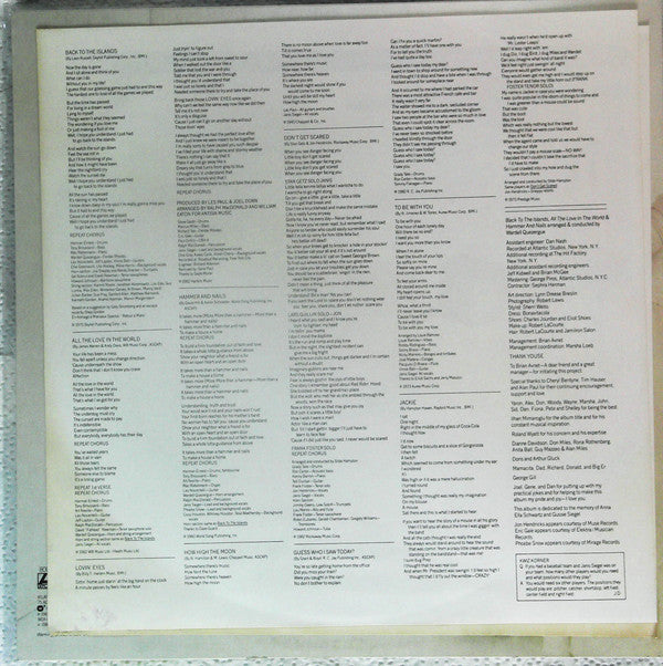 Janis Siegel - Experiment In White (Vinyl, LP, Album, Stereo) Very Good Plus (VG+) / Very Good Plus (VG+)
