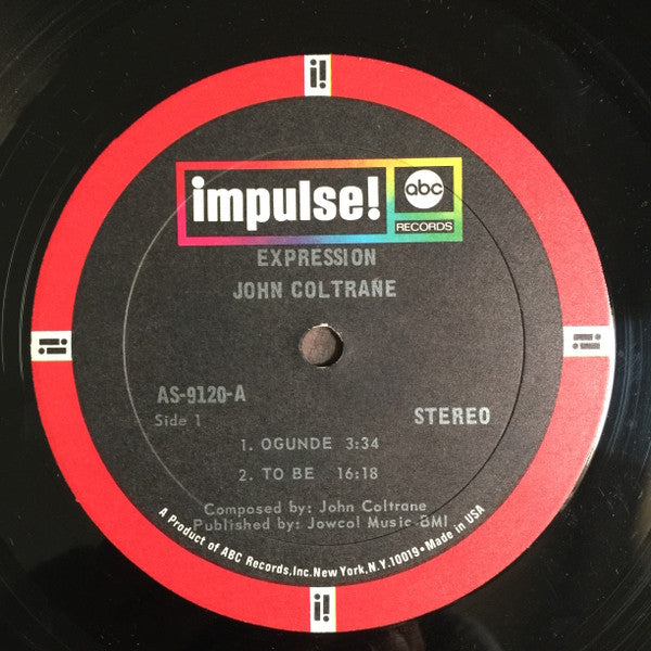 John Coltrane - Expression (Vinyl, LP, Album, Stereo, Reissue) Good Plus (G+) / Poor (P)