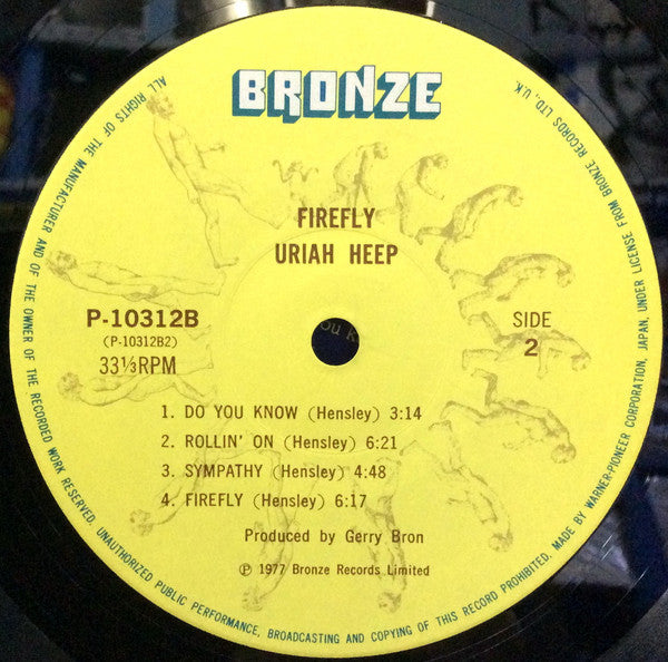 Uriah Heep - Firefly (Vinyl, Album, LP) Very Good Plus (VG+) / Good Plus (G+)