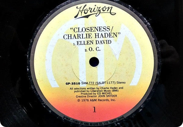 Charlie Haden - Closeness (Vinyl, LP, Album)