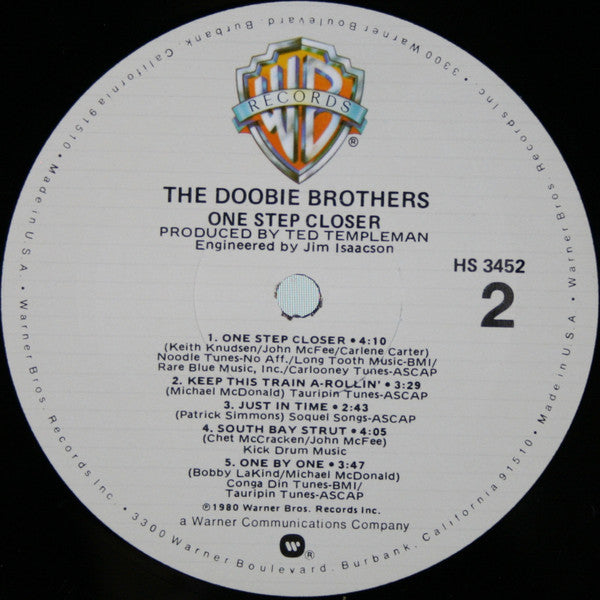 The Doobie Brothers - One Step Closer (Vinyl, LP, Album, Stereo) Very Good Plus (VG+) / Good Plus (G+)