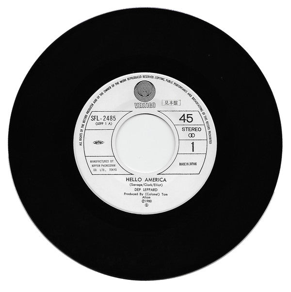 Def Leppard - Hello America (Vinyl, 7", 45 RPM, Single, Promo) Very Good Plus (VG+) / Very Good Plus (VG+)