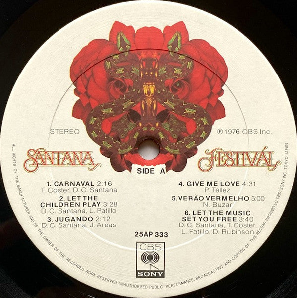 Santana - Festivál = フェスティバル (Vinyl, LP, Album, Stereo)
