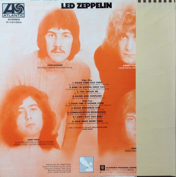 Led Zeppelin - Led Zeppelin (Vinyl, LP, Album, Reissue, Stereo) Very Good Plus (VG+) / Good Plus (G+)