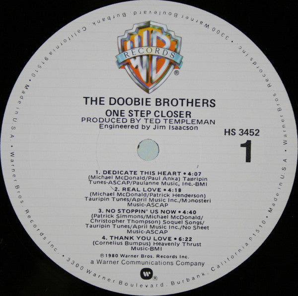 The Doobie Brothers - One Step Closer (Vinyl, LP, Album, Stereo) Very Good Plus (VG+) / Good Plus (G+)