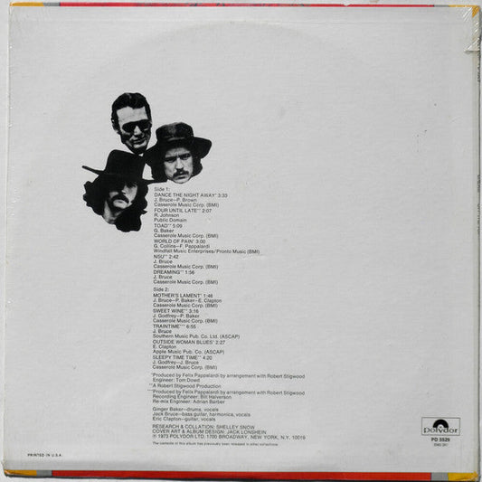 Cream (2) - Off The Top (Vinyl, LP, Compilation, Stereo) Good Plus (G+) / Very Good (VG)