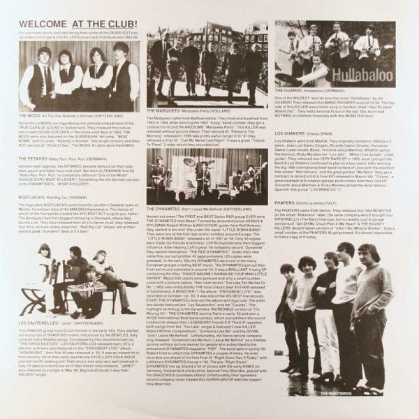 Various - At The Club (16 Killer Beat - Punkers From Europe) (Vinyl, LP, Compilation) Very Good Plus (VG+) / Very Good (VG)