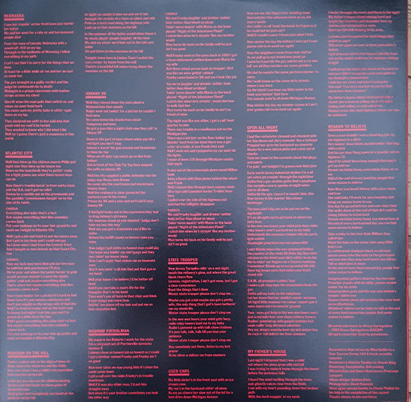 Bruce Springsteen - Nebraska (Vinyl, LP, Album, Reissue, Stereo) Very Good Plus (VG+) / Very Good Plus (VG+)