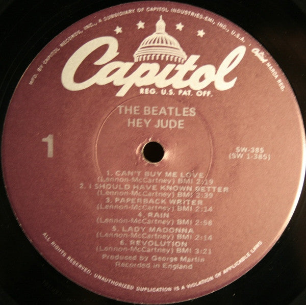 The Beatles - Hey Jude (Vinyl, LP, Compilation, Reissue, Stereo) Very Good (VG) / Very Good (VG)