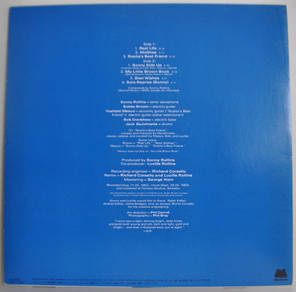 Sonny Rollins - Reel Life (Vinyl, LP, Album) Very Good Plus (VG+) / Very Good Plus (VG+)