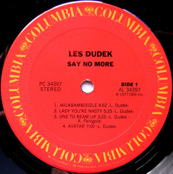 Les Dudek - Say No More (Vinyl, LP, Album, Stereo) Good Plus (G+) / Good Plus (G+)