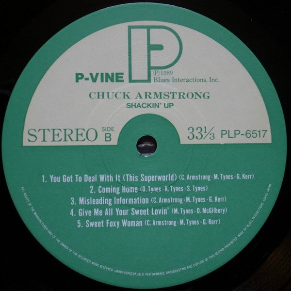 Chuck Armstrong - Shackin' Up (Vinyl, Album, Reissue, LP) Very Good Plus (VG+) / Very Good Plus (VG+)