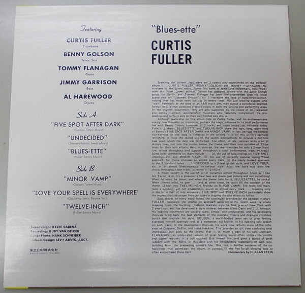Curtis Fuller's Quintet - Blues-ette (Vinyl, LP, Album, Reissue, St...
