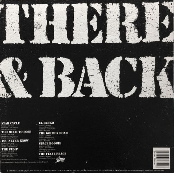 Jeff Beck - There & Back (Vinyl, LP, Album, Stereo) Very Good (VG) / Very Good Plus (VG+)