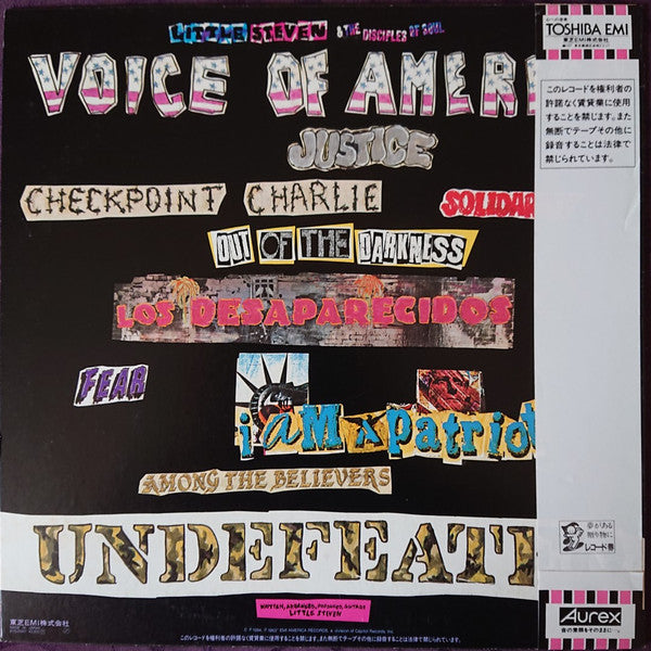 Little Steven - Voice Of America (Vinyl, LP, Album) Very Good Plus (VG+) / Very Good (VG)