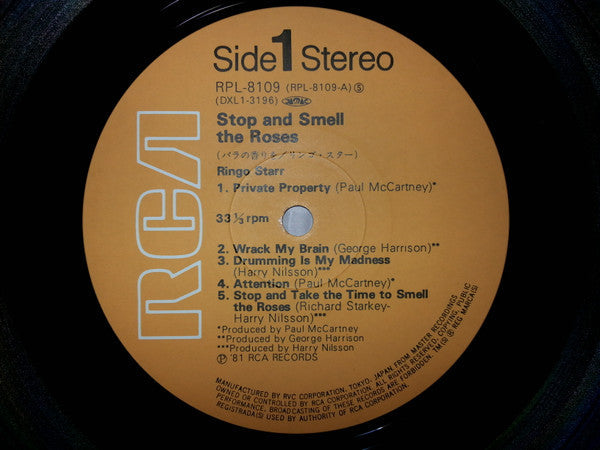 Ringo Starr - Stop And Smell The Roses (Vinyl, LP, Album)