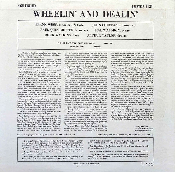 Frank Wess - Wheelin' & Dealin' (Vinyl, LP, Album, Reissue, Stereo)