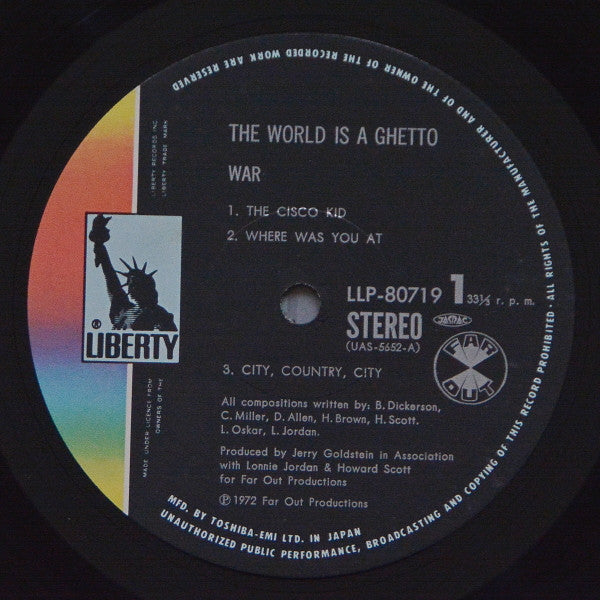 War - The World Is A Ghetto (Vinyl, LP, Album, Repress, Stereo)