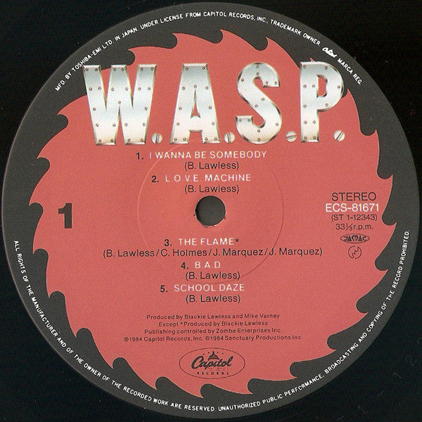 WASP - WASP = Majinden (Vinyl, LP, Album) Near Mint (NM or M-) / Very Good Plus (VG+)