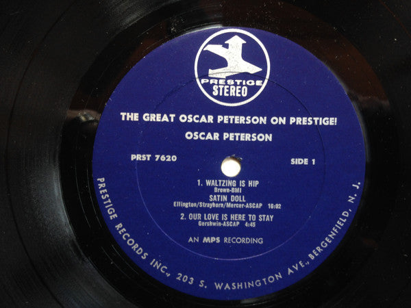 Oscar Peterson - The Great Oscar Peterson On Prestige! (Vinyl, LP, Album, Stereo) Very Good (VG) / Very Good (VG)
