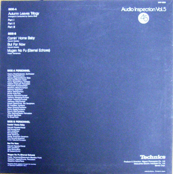 Various - Audio Inspection Vol. 5 (Vinyl, LP, 45 RPM) Very Good (VG) / Very Good Plus (VG+)