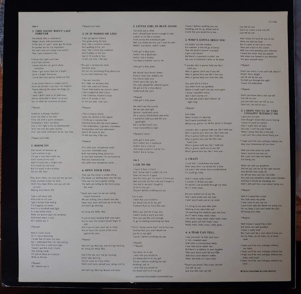 Bill LaBounty - This Night Won't Last Forever (Vinyl, LP, Album, Reissue) Very Good Plus (VG+) / Very Good (VG)