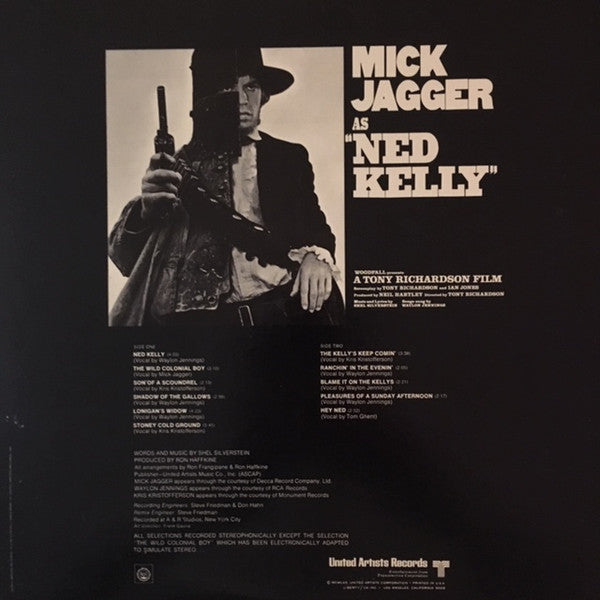 Various - Mick Jagger As "Ned Kelly" - Original Motion Picture Score (Vinyl, LP, Album) Very Good (VG) / Very Good Plus (VG+)
