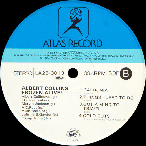 Albert Collins - Frozen Alive! (Vinyl, LP, Album, Stereo) Very Good Plus (VG+) / Very Good (VG)
