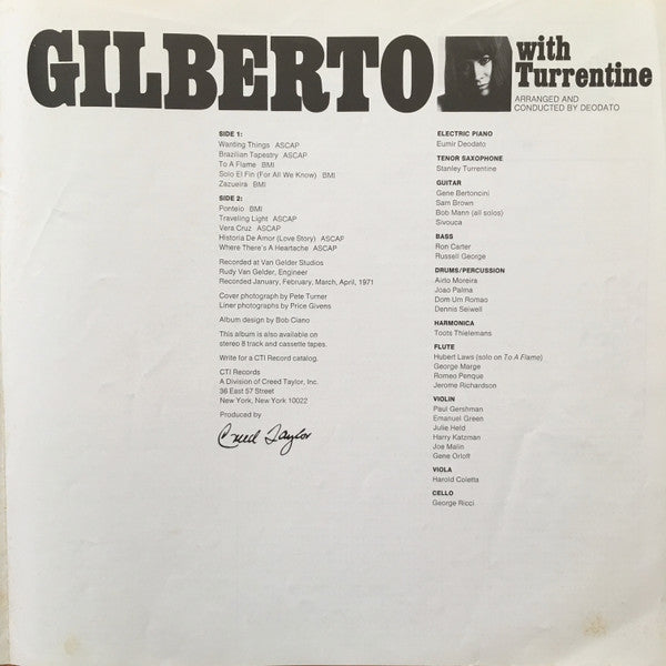 Astrud Gilberto - Gilberto With Turrentine (Vinyl, LP, Album, Limit...