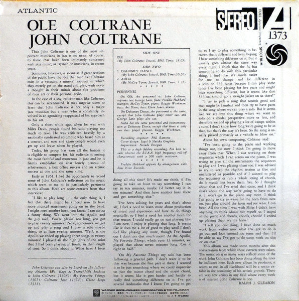 John Coltrane - Olé Coltrane (Vinyl, LP, Album, Reissue, Stereo)