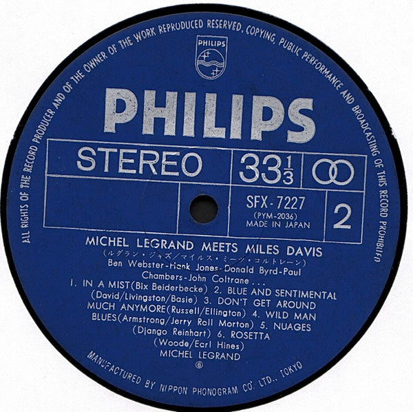 Michel Legrand - Michel Legrand Meets Miles Davis (Vinyl, LP, Album, Reissue) Very Good Plus (VG+) / Good Plus (G+)