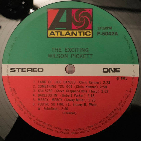 Wilson Pickett - The Exciting Wilson Pickett (Vinyl, LP, Album, Stereo) Very Good Plus (VG+) / Very Good (VG)