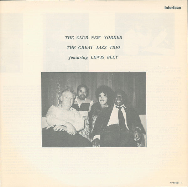 The Great Jazz Trio - The Club New Yorker (Vinyl, LP, Album, Stereo) Very Good Plus (VG+) / Very Good (VG)