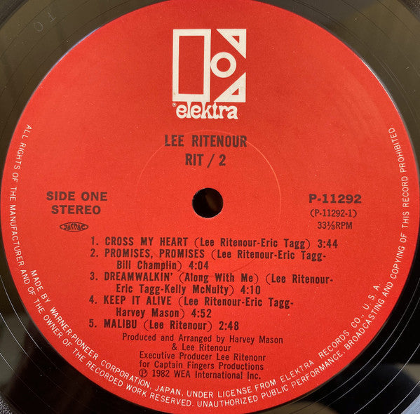 Lee Ritenour - Rit/2 (Vinyl, LP, Album, Stereo)