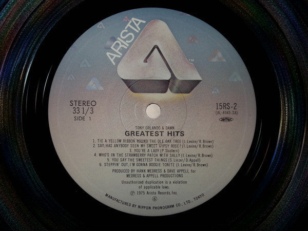 Tony Orlando & Dawn - Greatest Hits (Vinyl, LP, Compilation) Very Good (VG) / Very Good Plus (VG+)