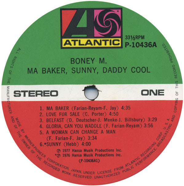 Boney M. - Ma Baker, Sunny, Daddy Cool (Vinyl, LP, Album)