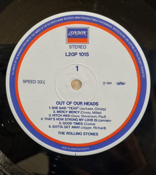 The Rolling Stones - Out Of Our Heads (Vinyl, LP, Album, Reissue, Stereo) Very Good Plus (VG+) / Very Good (VG)