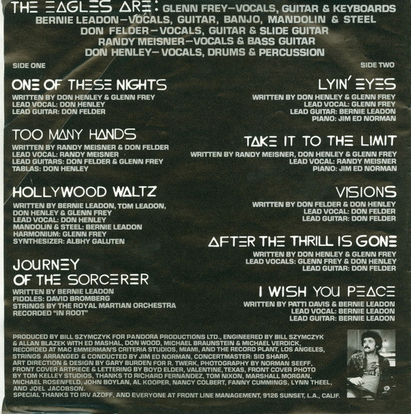 Eagles - One Of These Nights (Vinyl, LP, Album, Stereo) Very Good (VG) / Very Good (VG)