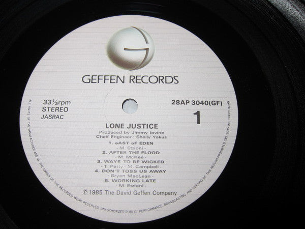 Lone Justice - Lone Justice (Vinyl, LP, Album) Very Good Plus (VG+) / Very Good Plus (VG+)