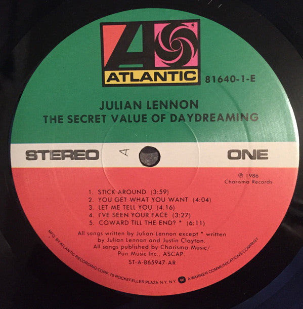 Julian Lennon - The Secret Value Of Daydreaming (Vinyl, LP, Album) Very Good (VG) / Very Good Plus (VG+)