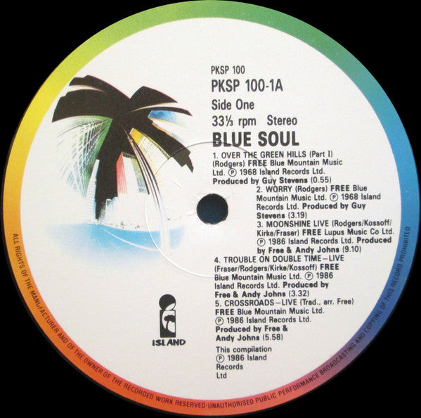 Paul Kossoff - Blue Soul (2xVinyl, LP, Compilation) Very Good (VG) / Very Good (VG)