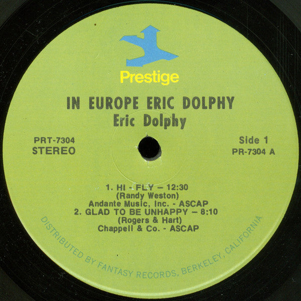 Eric Dolphy - In Europe, Vol. 1 (Vinyl, LP, Album, Reissue, Stereo)