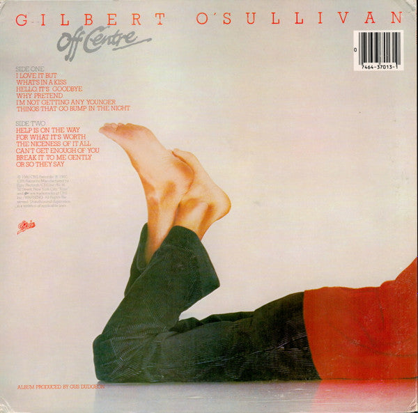 Gilbert O'Sullivan - Off Centre (Vinyl, LP, Album, Stereo) Very Good Plus (VG+) / Very Good Plus (VG+)