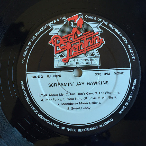 Screamin' Jay Hawkins - Screamin' The Blues (Vinyl, LP, Compilation, Mono) Very Good Plus (VG+) / Good Plus (G+)