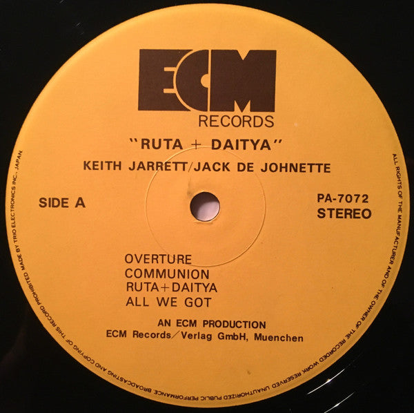 Keith Jarrett - Ruta And Daitya (Vinyl, LP, Album)