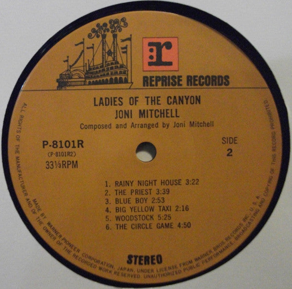 Joni Mitchell - Ladies Of The Canyon (Vinyl, LP, Album, Reissue) Very Good (VG) / Very Good (VG)