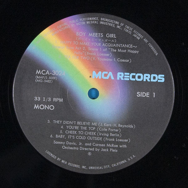 Sammy Davis Jr. - Boy Meets Girl (Vinyl, LP, Album, Mono)