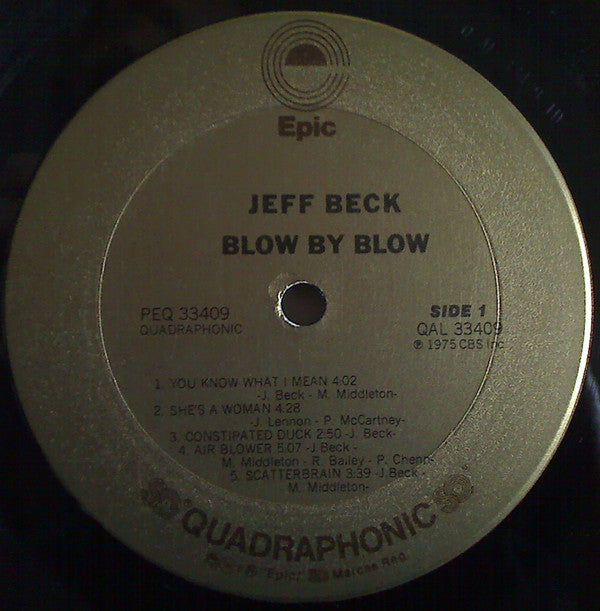 Jeff Beck - Blow By Blow (Vinyl, LP, Album, Quadraphonic) Good Plus (G+) / Good (G)