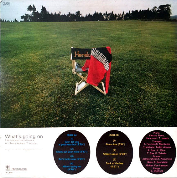 T. Honda & His Orchestra - What's Going On (Vinyl, LP, Album, Limited Edition, Reissue) Very Good Plus (VG+) / Very Good (VG)