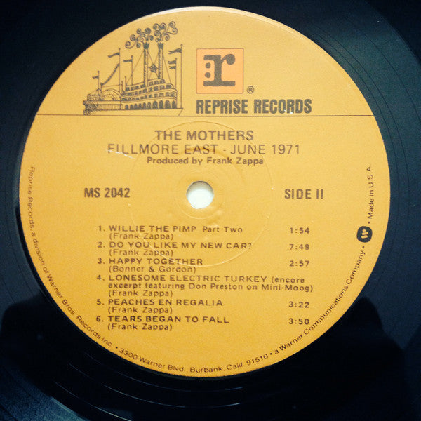 The Mothers - Fillmore East - June 1971 (Vinyl, LP, Album, Reissue) Very Good Plus (VG+) / Good Plus (G+)
